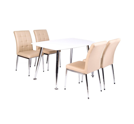 Bàn ghế ăn khung thép