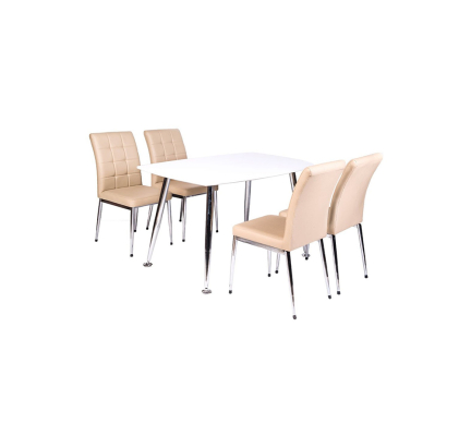 Bàn ghế ăn khung thép